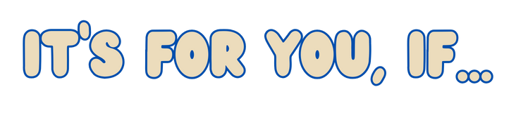 It's for you, if...